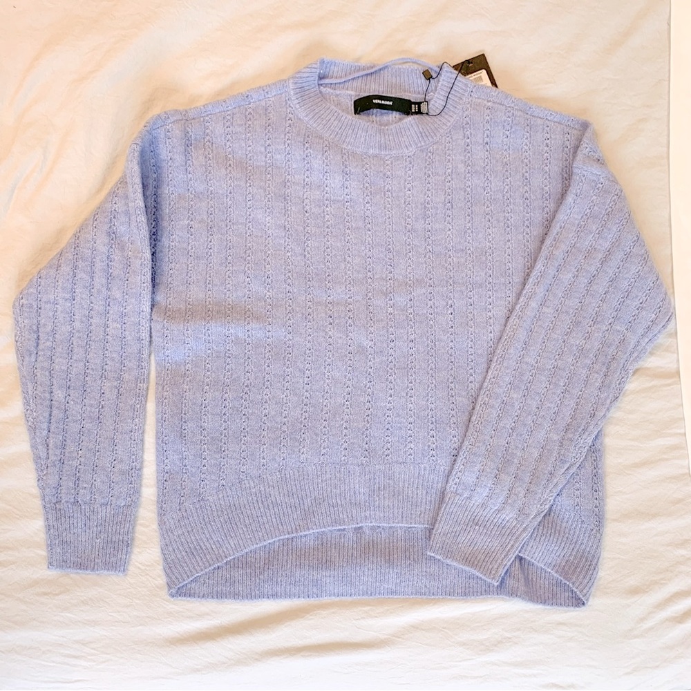 Vera Moda High/Low Sweater.  Wool and Recycled Fibres.  Size Small.